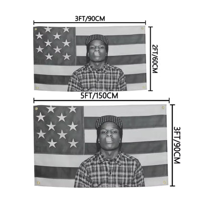 Asap Rockys Flag 3x5fts 2x3fts Rapper Room Decor Aesthetic Music Album Art Posters Hanging Bedroom Concert Background Fans Gi