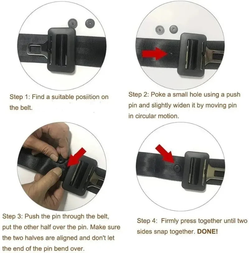 5/10pcs Car Safety Seat Belt Stopper Buckle Auto Seat Belt Spacing Limit Stop Plastic Anti-slip Seat Belt Stop Button