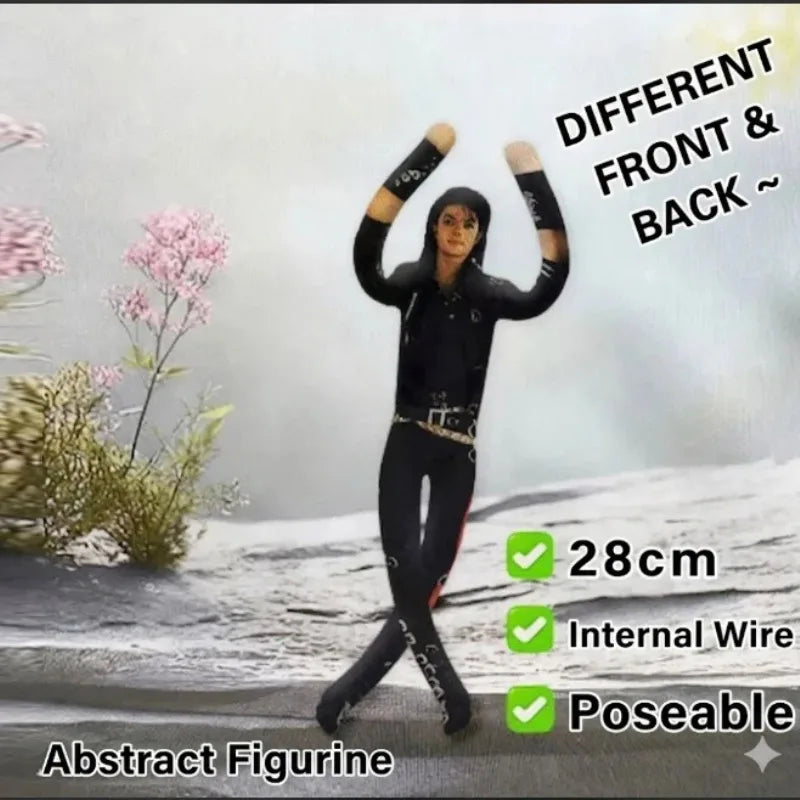 Michael Jackson Bendable Doll Flexible Wire Frame Poseable MJ Abstract Rat Jerky Doll King of Pop Collectible Fan Gift