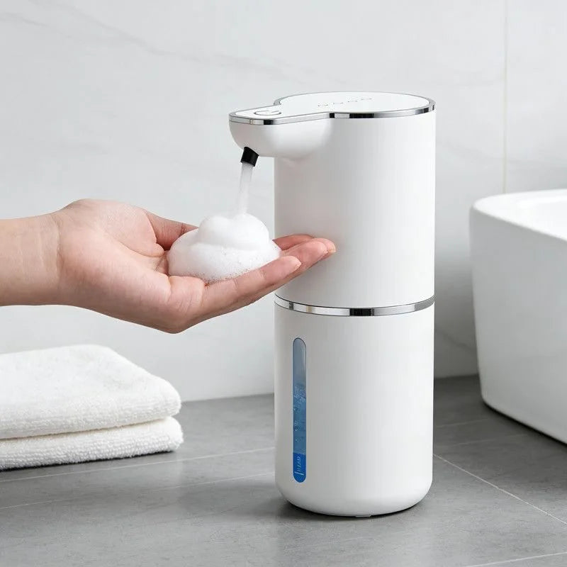 Touchless sensor foam soap dispenser, rechargeable, wall-mounted or freestanding, multi-level foam hand sanitizer dispenser