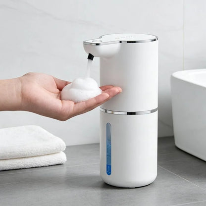 Touchless sensor foam soap dispenser, rechargeable, wall-mounted or freestanding, multi-level foam hand sanitizer dispenser