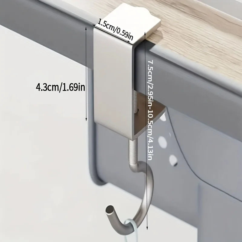5/10pcs Desktop Hook, Universal Adjustable, No Need to Drill Holes Portable Table Edge Hook, Hanging Backpack, Headphones