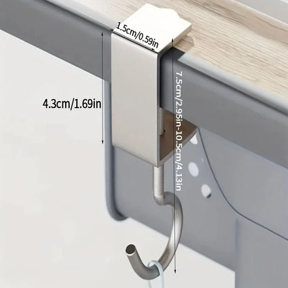 5/10pcs Desktop Hook, Universal Adjustable, No Need to Drill Holes Portable Table Edge Hook, Hanging Backpack, Headphones
