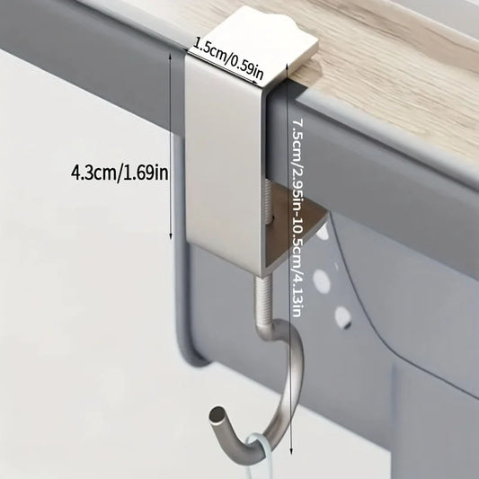 5/10pcs Desktop Hook, Universal Adjustable, No Need to Drill Holes Portable Table Edge Hook, Hanging Backpack, Headphones