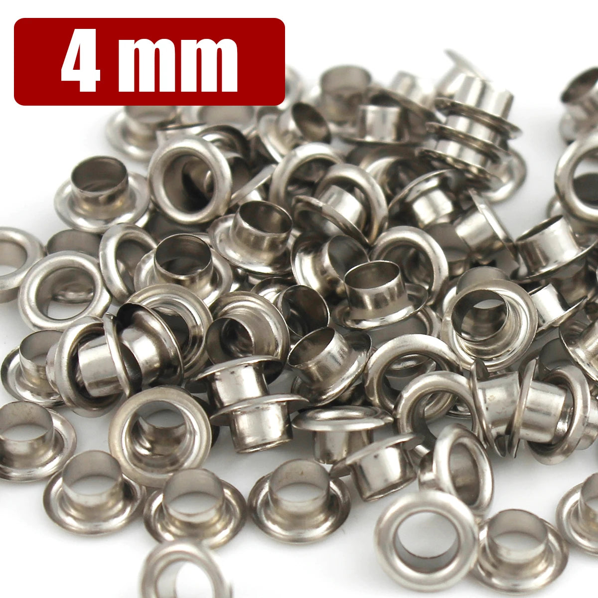 100sets 4mm Brass Eyelet with Washer Leather Craft Repair Grommet Round Eye Rings For Shoes Bag Clothing Leather Belt Hat