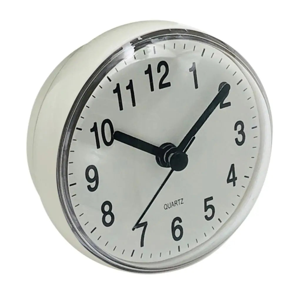 7cm Shower Anti Fog Waterproof Mini Small Table Decoration Kitchen Living Bathroom Room Wall Clock Toilet Round Sucker Decor 
