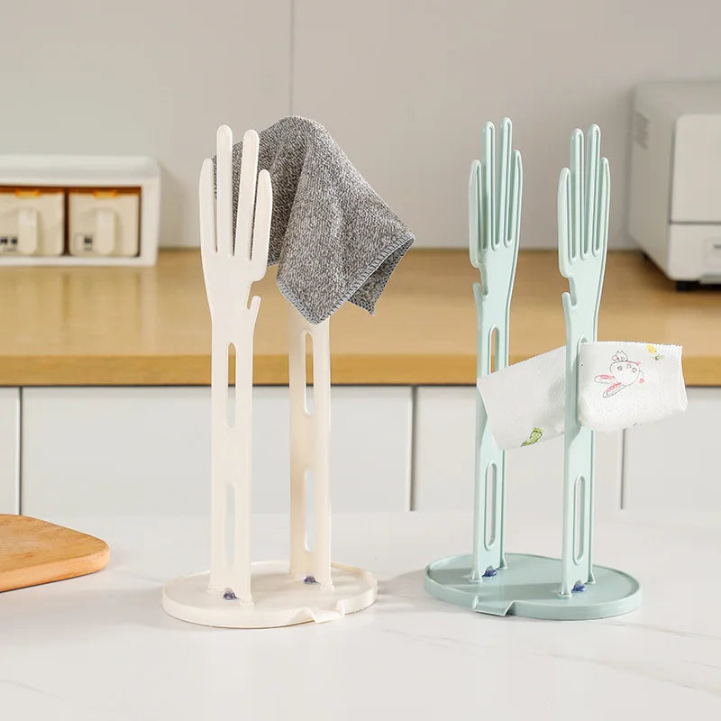 1PC Kitchen Glove Stand Holder Rubber Glover Dryer Rack Towel Holder Drain Countertop Storage Rack Kitchen Sink Accessories T
