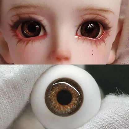 1 Pair Resin Doll's Eyes 10/12/14/16/18mm Doll Accessories DIY Eyes Makeup for 1/6 Doll