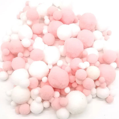 8-30mm Pom poms Multi-Colored Pompoms Soft Fluffy Puff Pompom Balls for Kid DIY Creative Craft Wedding Decor Sewing Supplies 