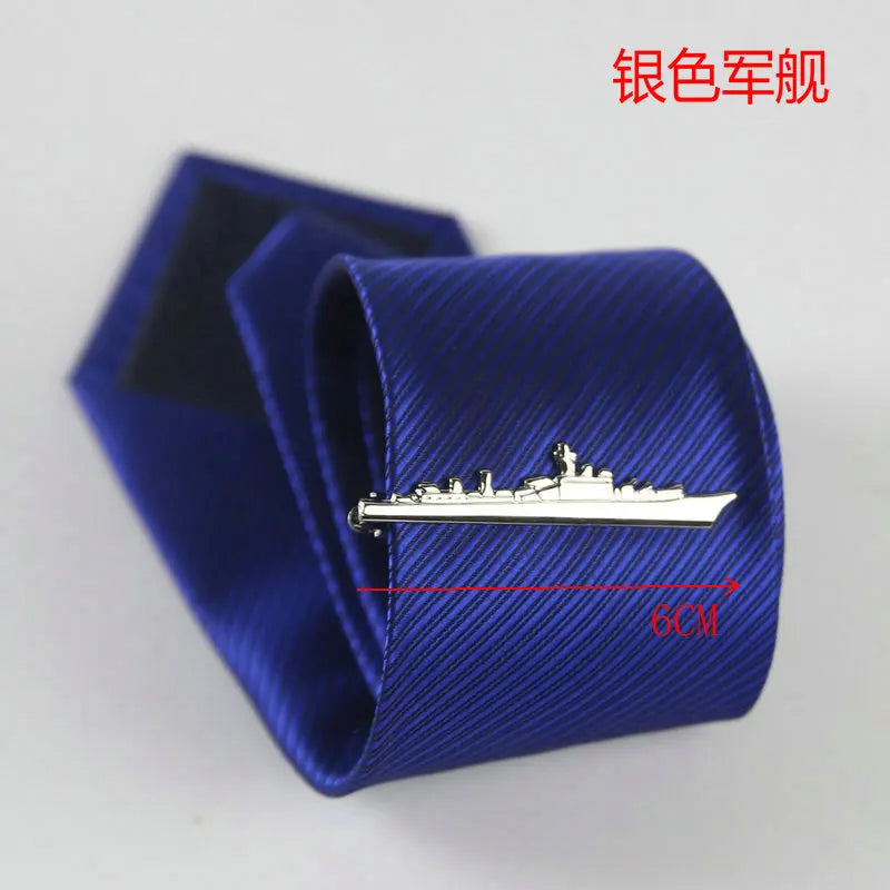 New Stainless Tie Clip For Men Classic Metel Tie Pin Copper Tie Bar Quality Enamel Tie Collar Pin Crystal Business Corbata - 