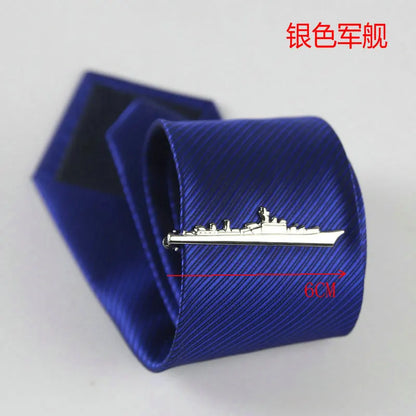 New Stainless Tie Clip For Men Classic Metel Tie Pin Copper Tie Bar Quality Enamel Tie Collar Pin Crystal Business Corbata - 