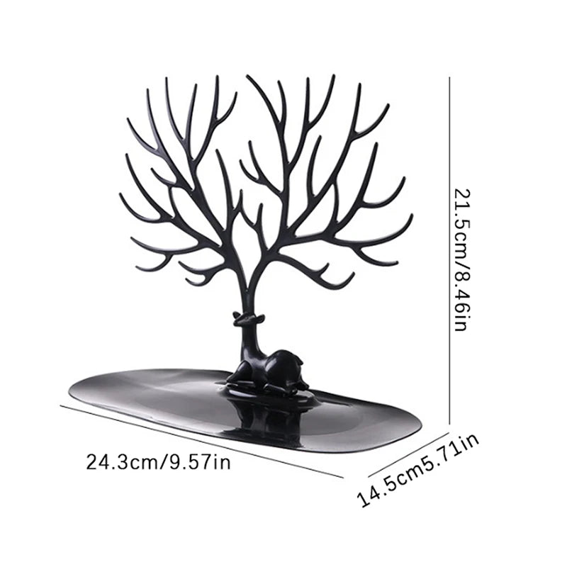 Jewelry Display Stand Tray Tree Storage Racks Earrings Necklaces Rings Jewelry Boxes Case Desktop Organizer Holder Make Up De