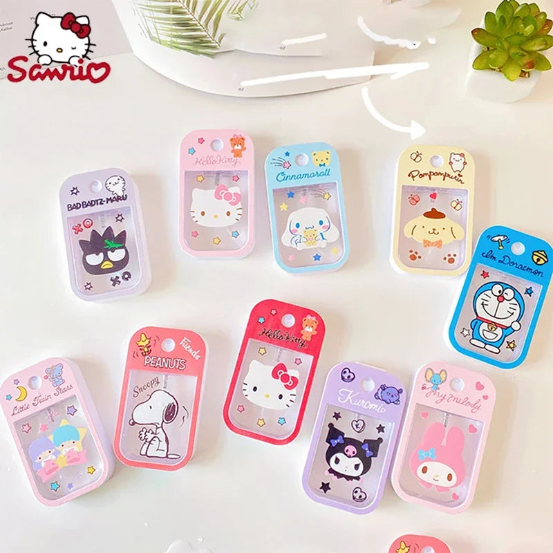 Sanrio Travel Perfume Bottle Refillable Melody Alcohol Bottle Kawaii Kuromi Cinnamoroll Gifts Boys Kids Girls Childrens