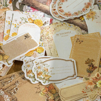 Mr Paper 400pcs Garden Post Office Collection Light Paper Material Pack DIY Handbook Collage Journal Notebook Scrapbook Envel