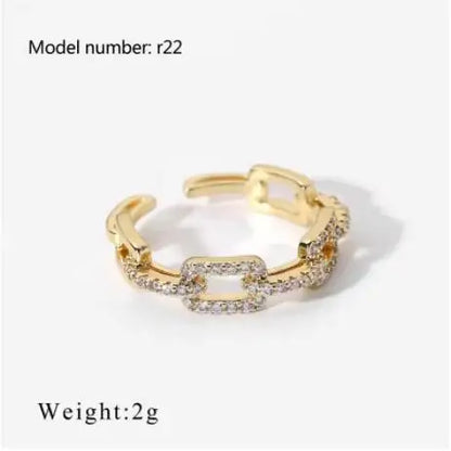 Fashion Simple Stainless Steel Rings For Women Gold Color Smooth Geometric Open Rings Arc Rings Diamonds Jewellery Ring Gift 
