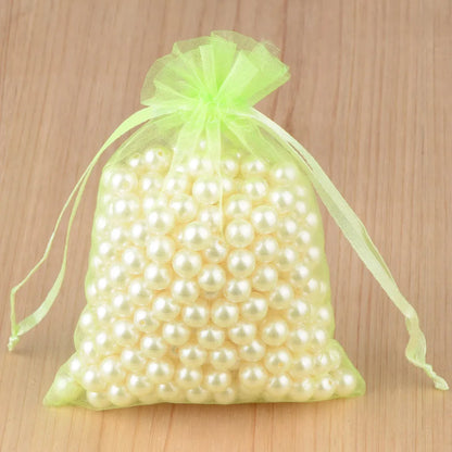100pcs 24 Colors Jewelry Packaging Bag 5*7 7*9 9*12 10*15cm Organza Bags Gift Storage Wedding Drawstring Pouches Wholesales -