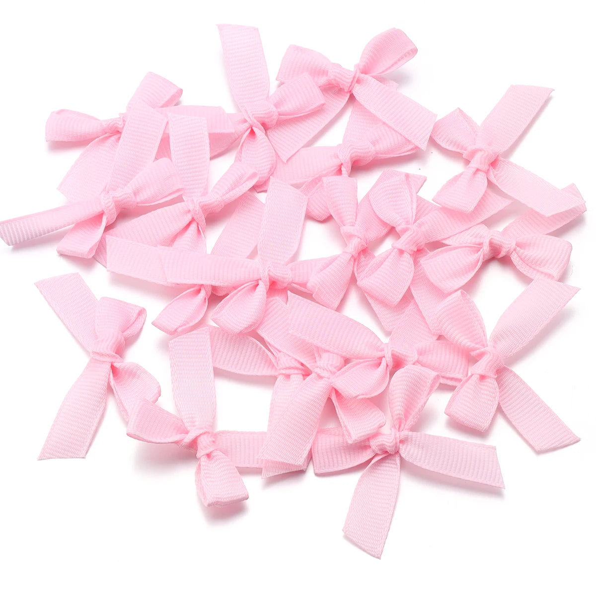 50 Pcs/Lot 4*3.5cm Fresh Pink Ribbon Bows Small Size Satin Ribbon Bow Flower Craft Decoration Handwork DIY Party Decoration -