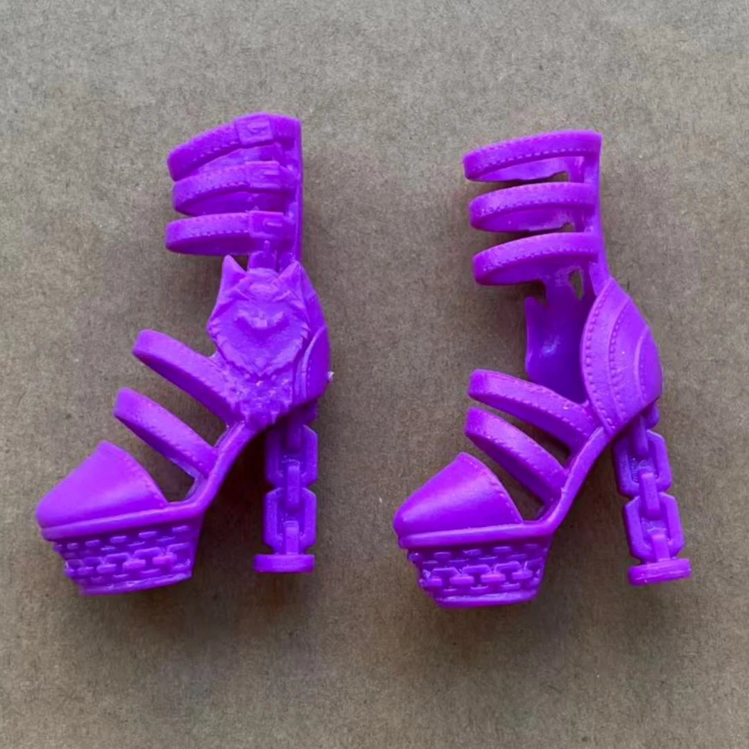 1/6 Monster Doll Boots Sandals Original Doll Shoes Unique Personality Toy Accessories for Collectible Figures - Purple (Style