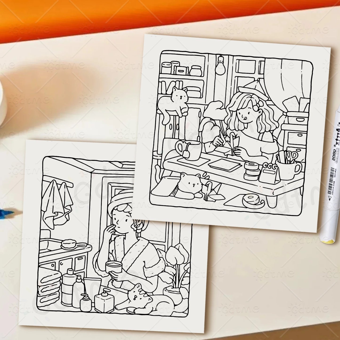 COZY SEASON Coloring Book for Adults Featuring Cartoon Bold-easy Patterns for Relaxation Kids DIY Painting Drawing Books