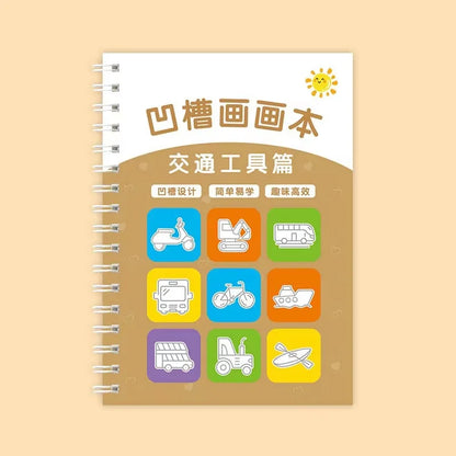 Groove Drawing Book Simple Strokes Calligraphy Practice Creative Graffiti Book Basic Painting Template