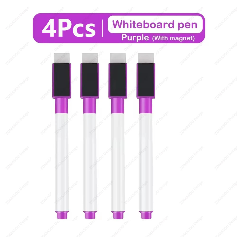 48-1Pcs Magnetic Erasable Whiteboard Pen Color Options Numbering Stationery Office Teaching Supplies for Student Blackboard N