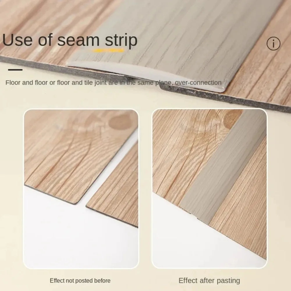 1pc 1m/3m Self-adhesive Floor Cover Strips Carpet Edge Trim Strip Floor Transition Door Threshold Gaps Door Bottom Sealing St