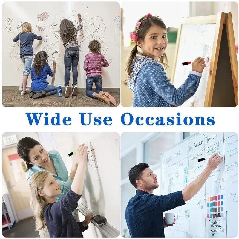 4/8Pcs Magnetic Erasable Whiteboard Pen Color Options Numbering Stationery Office Teaching Supplies for Blackboard Student No
