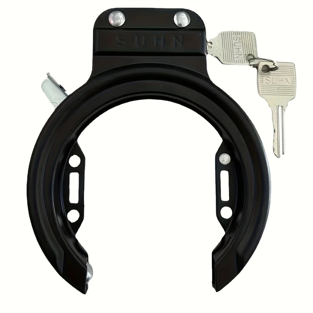 Outdoor Bicycle Horseshoe Lock - Fully Enclosed Steel Pipe Anti-Theft Lock with 2 Keys for Bicycles, Cycling and Holiday Gift