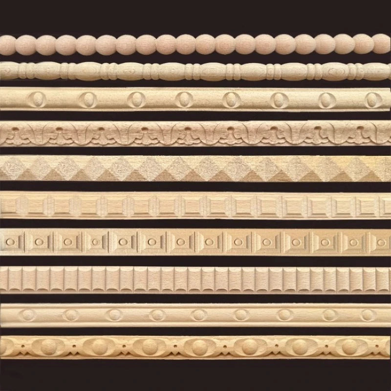 Decorative Wood Molding Wood Carved Corner Onlay Applique Frame Cabinet Home Decor Figurines Wall Art Furniture Accessories