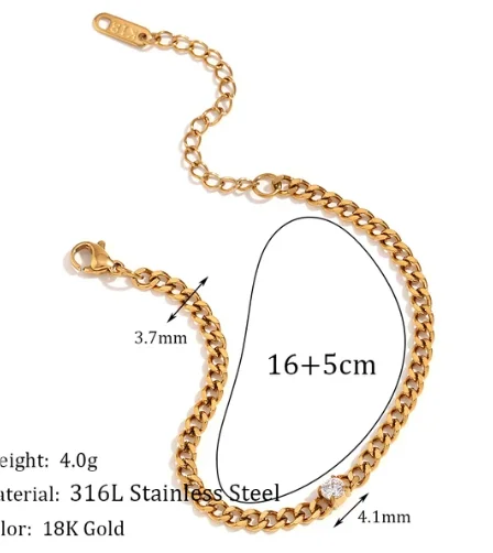 Stainless Steel Bohemian Style Personalized Anklet - C64
