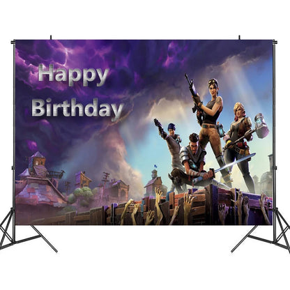Video Game Fortnitions Birthday Party Decoration Cartoon Alpaca Llama Plate Tablecloth Baby Shower Kids Favors Party Supplies