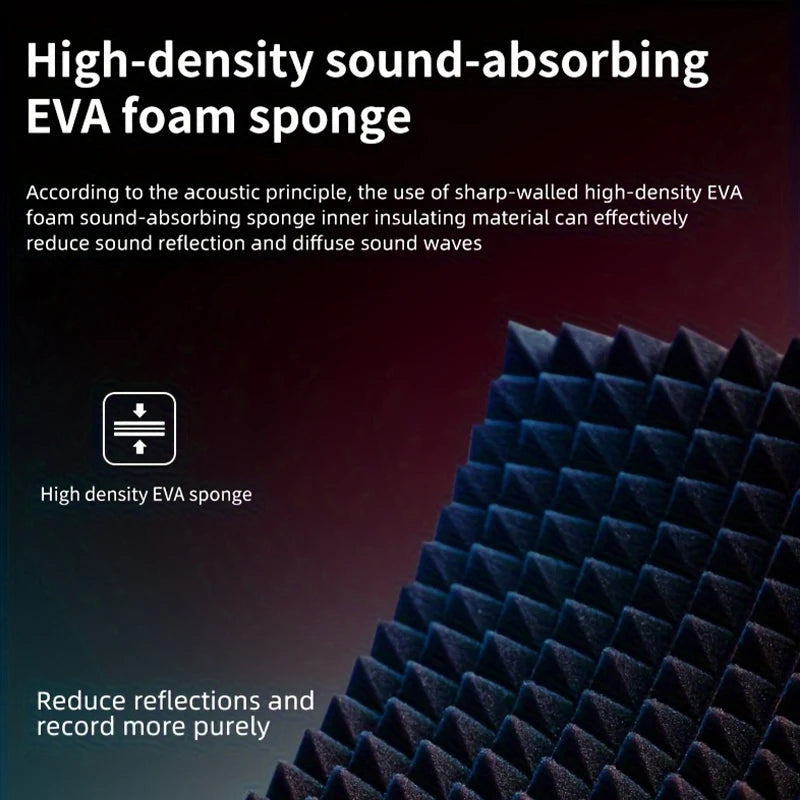 3/5, panel recording spray screen, noise-reducing and sound-absorbing microphone, high-density absorption foam for filtering 