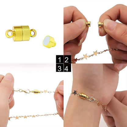 10-5Sets Stainless Steel Strong Magnetic Clasps Magnet End Clasp Connectors For Jewelry Making DIY Bracelet Necklace Accessor