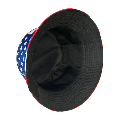 Patriotic American Flag Bucket Hat, Reversible, Casual Style, Foldable, Suitable for Independence Day and Everyday Use, Styli