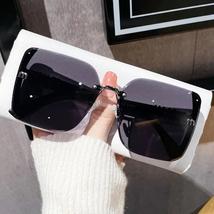 Ins Fashion Brand Square Sunglasses Women Luxury Desig Sun Glasses Ladies Vintage Trendy Driving Eyeglasses Gafas De Sol - bl