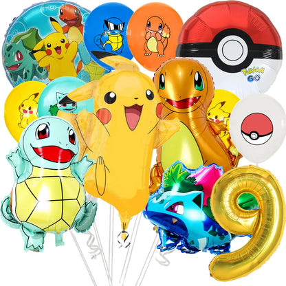 Decoration Pokemon Birthday Party Hats Pikachu Disposable Tableware Tablecloth Cup Plate Napkin Baby Shower Party Favors Poke