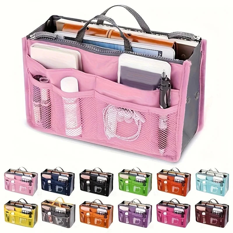 Multifunctional Bi-fold Storage Bag Double Zipper Large Capacity Storage Arrangement Makeup Toiletries Large Classification B