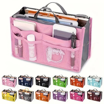 Multifunctional Bi-fold Storage Bag Double Zipper Large Capacity Storage Arrangement Makeup Toiletries Large Classification B