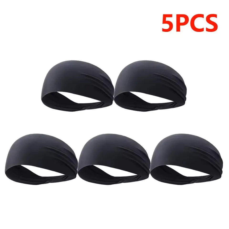 Elastic Sports Headbands Sweat Absorption Headdress Quick Dry Workout Headband Anti-slip Breathable Sweatbands for Yoga Runni
