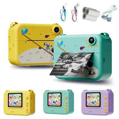 Kids Camera Digital Children Camera 1080P HD Mini Thermal Printer Video Recorder with Instant Print Photo Festive Gift for Ki