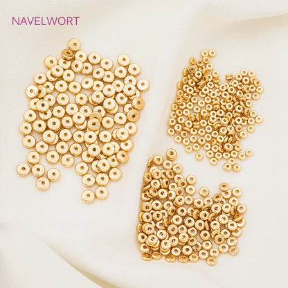 18k Gold Plated Spacer Beads For Bracelet Making,Separators For Beads,Jewelry Fittings,DIY Jewellery Making Supplies