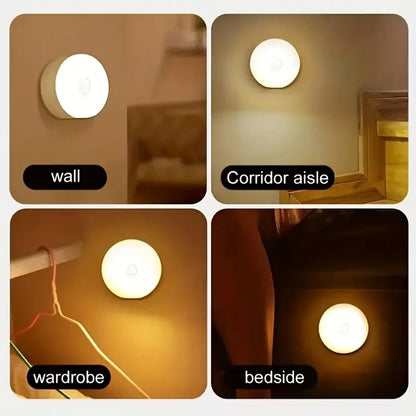 1pc Motion Sensor Night Light - Wireless LED Detector Lamp for Bedroom, Staircase, Closet, and Room Decor