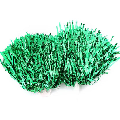 Cheerleading Pom Poms with Handle Cheer Balls Gold Yellow Pink Red Green Blue for Hand Dance Women Girl Kids Pompoms Accessor
