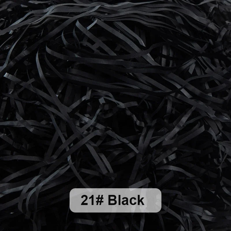 100-20g Multicolored Raffia Paper Shreds & Strands Shredded Crinkle Confetti For DIY Gift Box Wrapping & Basket Filling