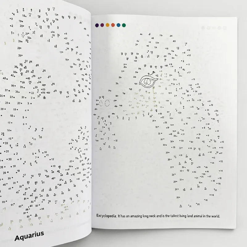 Drawing Point Connections, Children's Drawing Book 48 Types of Drawing Point Connections Fun Activity Book, Pen Control Train