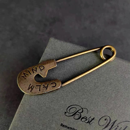 Vintage-Style Letter Safety Pins - Durable Copper, Decorative Shawl Pins for Clothing and Crafts