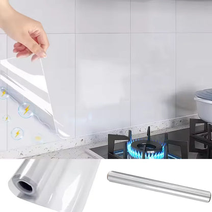 Transparent Wallpaper Kitchen Electrostatic Adsorption Protective Film Oil Proof Wall Sticker Decorative Film Wall Papers Hom