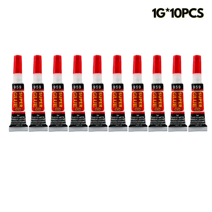 10-50 Liquid Super Glue Wood Rubber Metal Glass Cyanoacrylate Adhesive Stationery Store 502 Instant Strong Bond Leather - 1gx