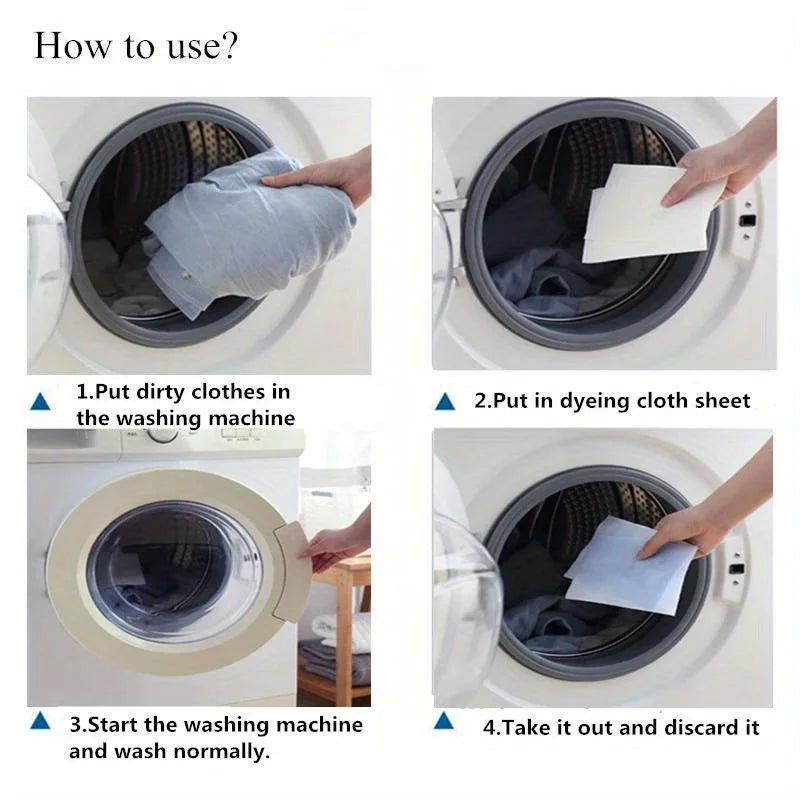 50Color Dye-Resistant Cloth for Laundry，No Chemical Composition，Mixed Laundry Anti-Penetration and Fade Protection，Universal 