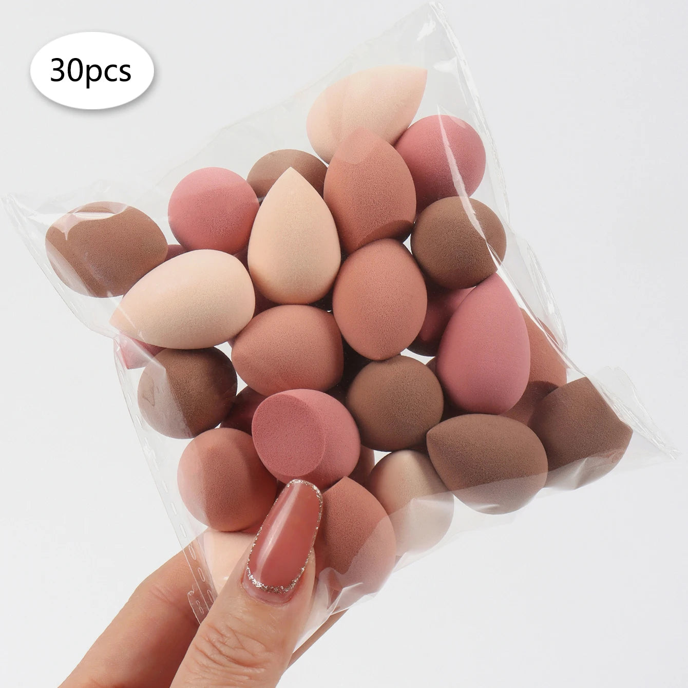 10/20/30/50/100Pcs Mini Makeup Sponge, Expands When Exposed to Water, Suitable for All Skin Types - 30Pcs B